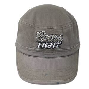 BSW Army Cap Green Coors Light Cotton Strapback OS Hat Adjustable Embroidered
